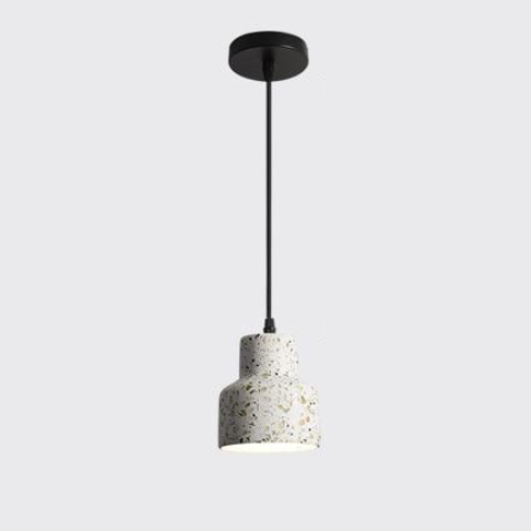 Lavisa Postmodern Terrazzo Pendant Light hanging over a modern dining table