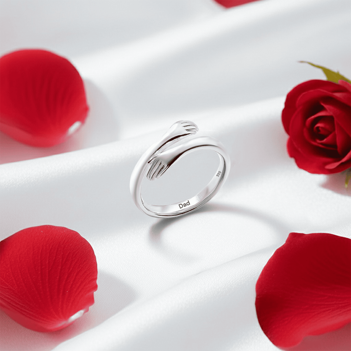 Lavisa - Pure Silver Hug From Heaven Luxury Ring