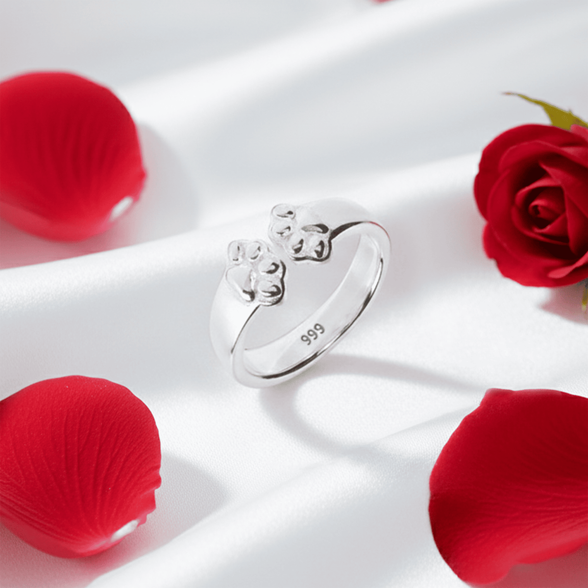 Lavisa - Paw Hug Ring Pure Silver