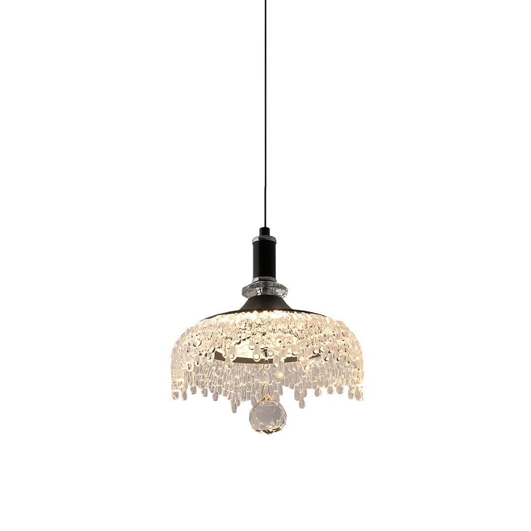 Lavisa - French Style Acrylic Bowl Pendant Light in Black