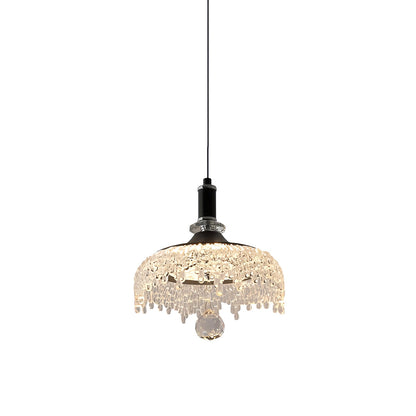 Lavisa - French Style Acrylic Bowl Pendant Light in Black