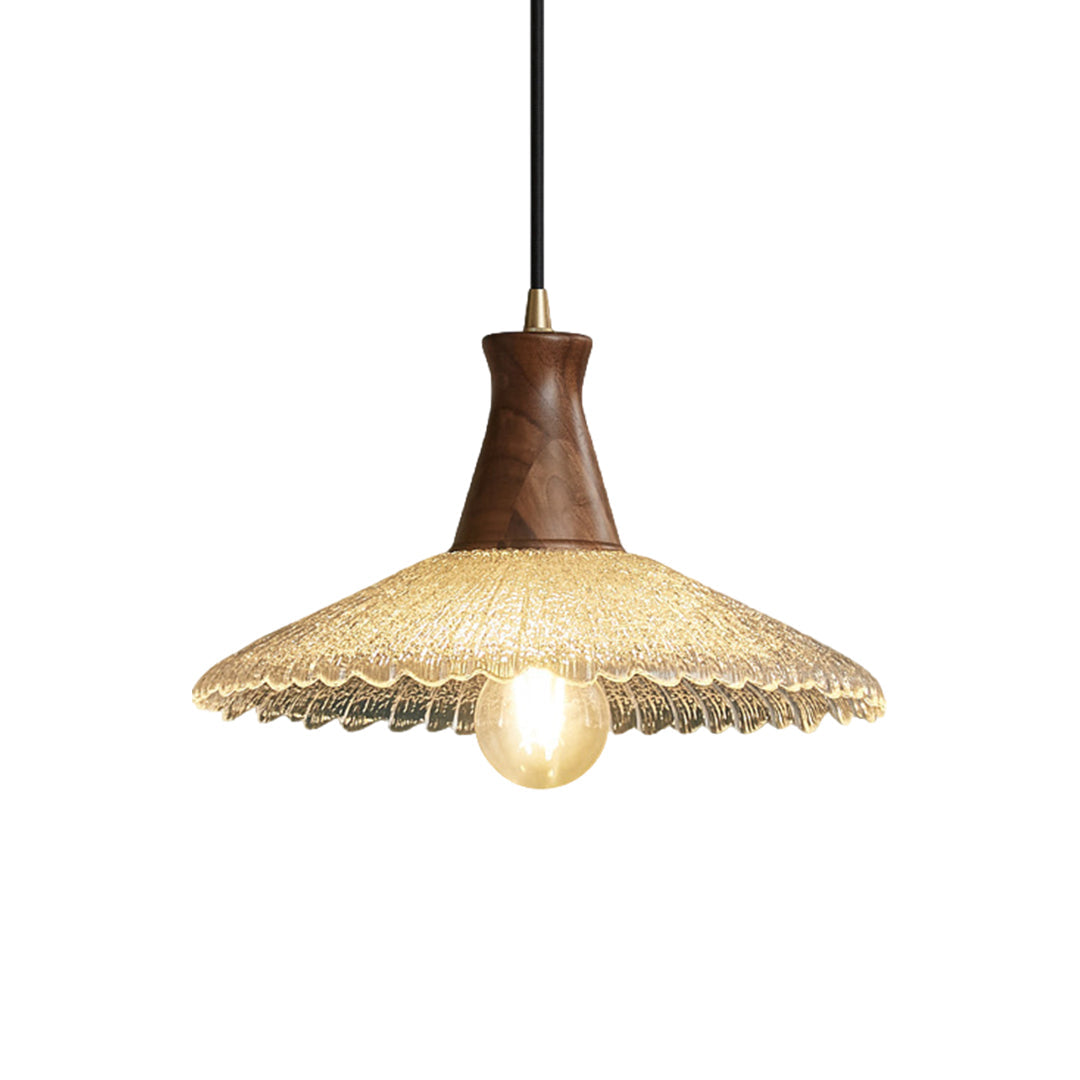 Lavisa - Wabi Sabi Wood and Glass Pendant Light Japanese Ceiling Lamp