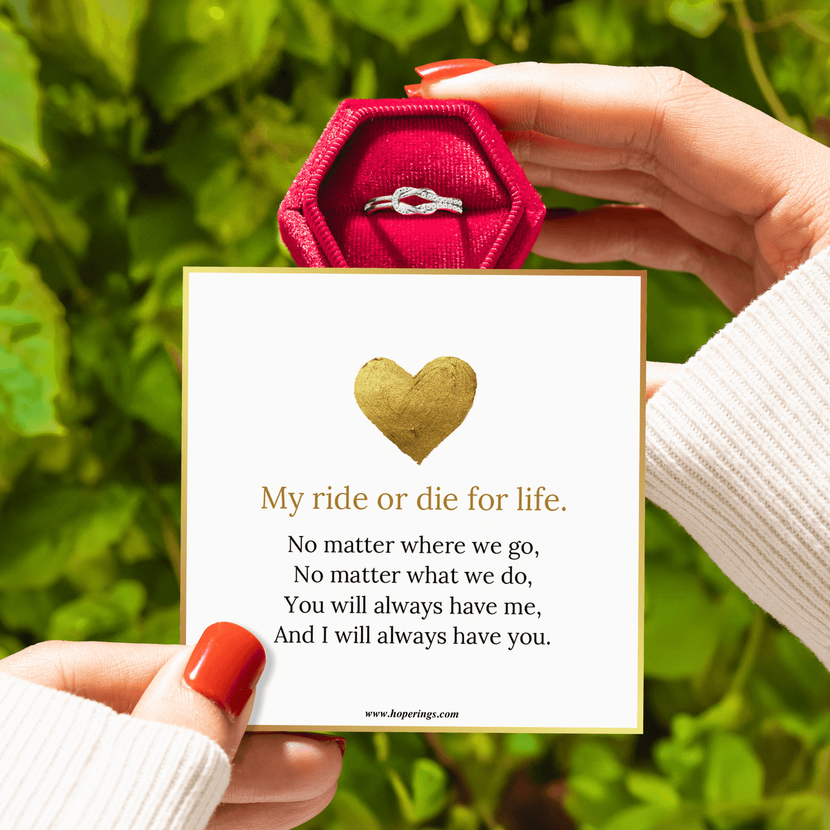 Lavisa - Ride or Die Knot Ring - Adjustable Friendship Ring