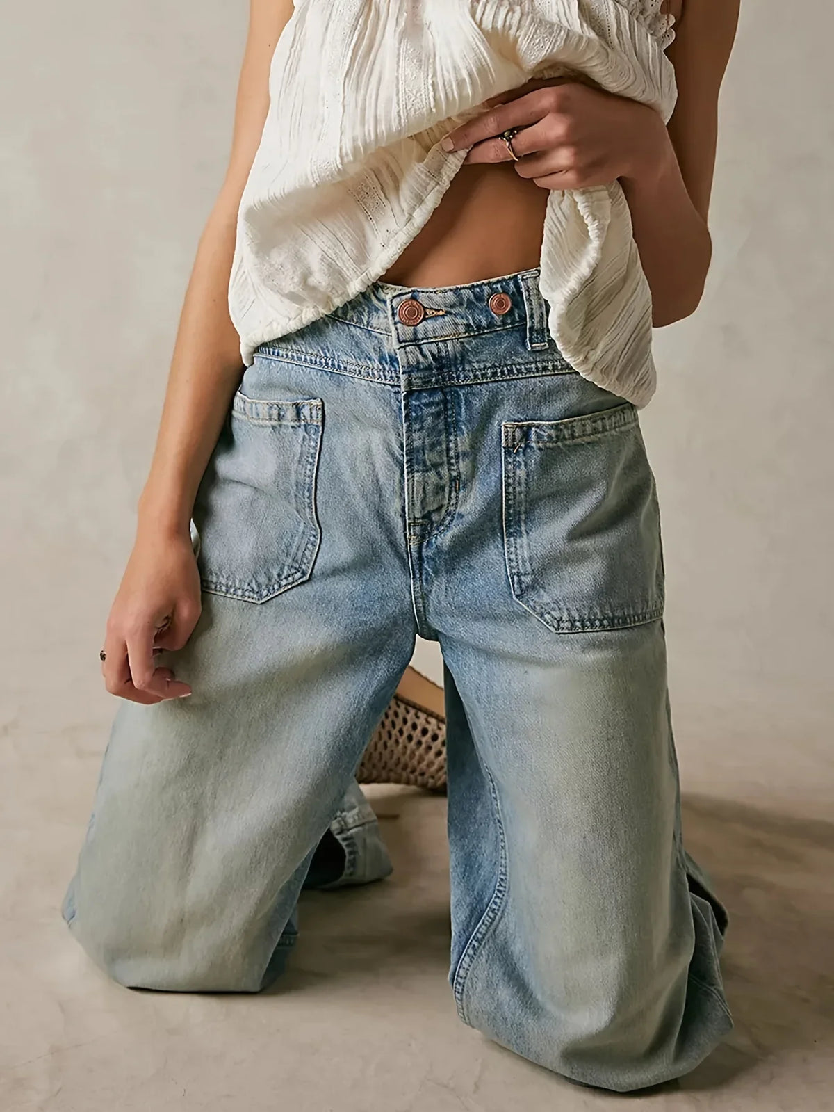 Lavisa - Candace High Waist Wide Leg Jeans