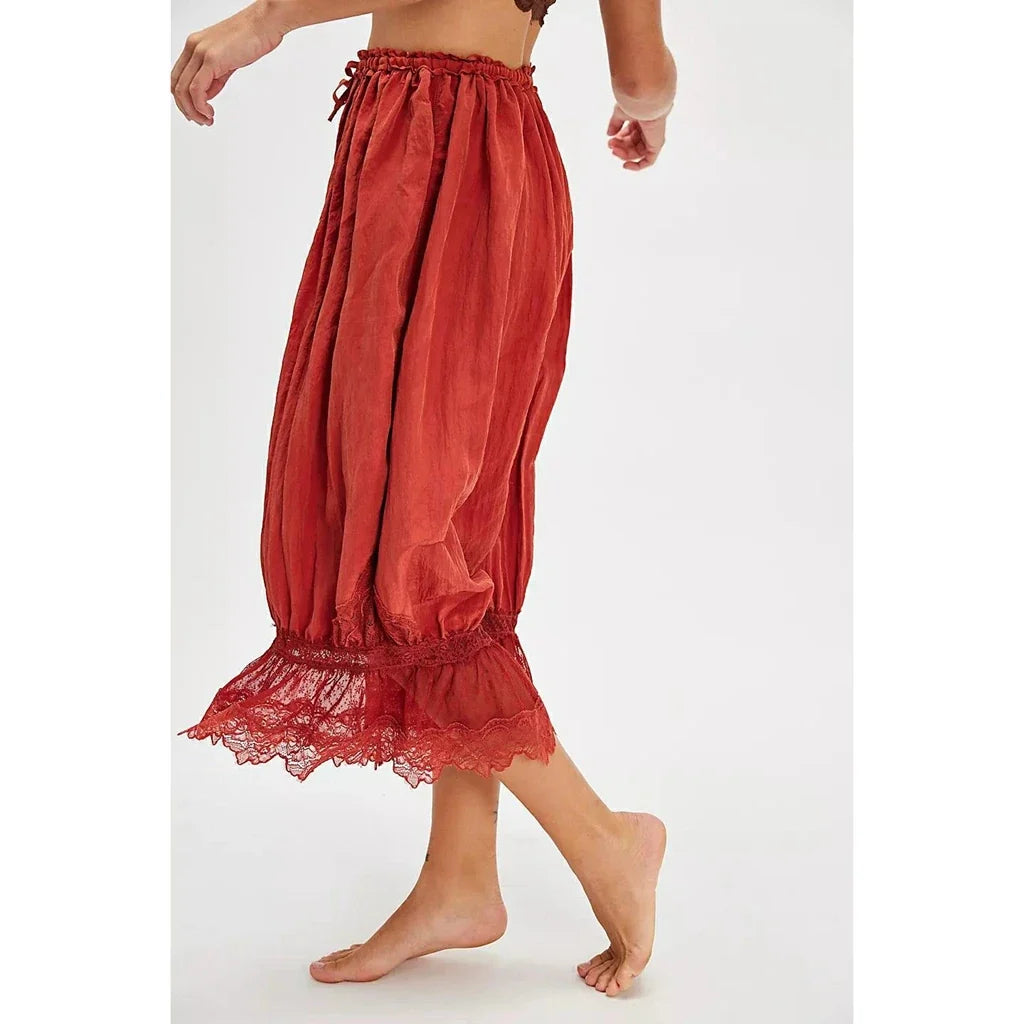 Lavisa - Vintage Lace Cuff Lantern Pants