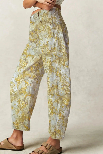 Lavisa - Florence Floral Tapestry Wide Leg Jeans