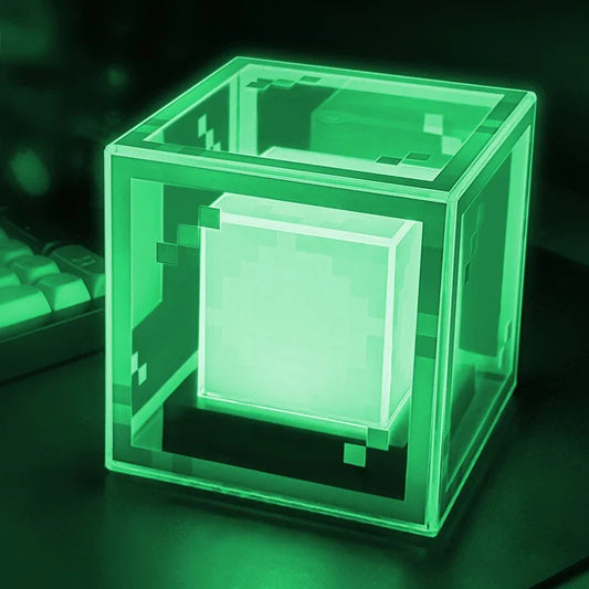Lavisa rechargeable pixel glow lamp with multi-color switching for desks and gaming setups