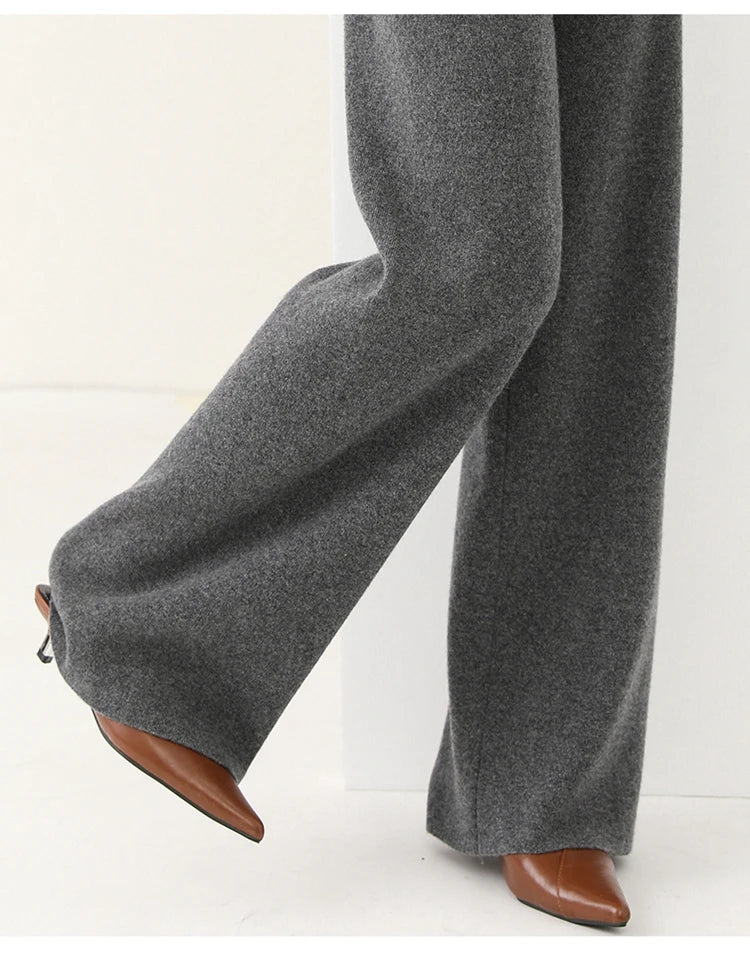 Lavisa - Wide Leg Merino Wool Lounge Sweatpants
