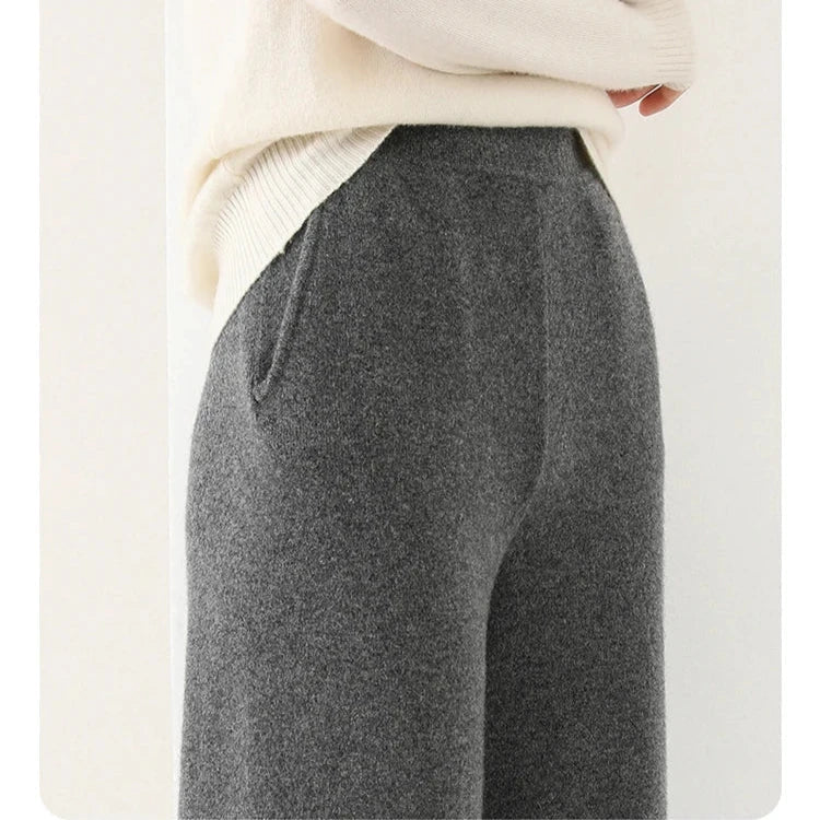 Lavisa - Wide Leg Merino Wool Lounge Sweatpants