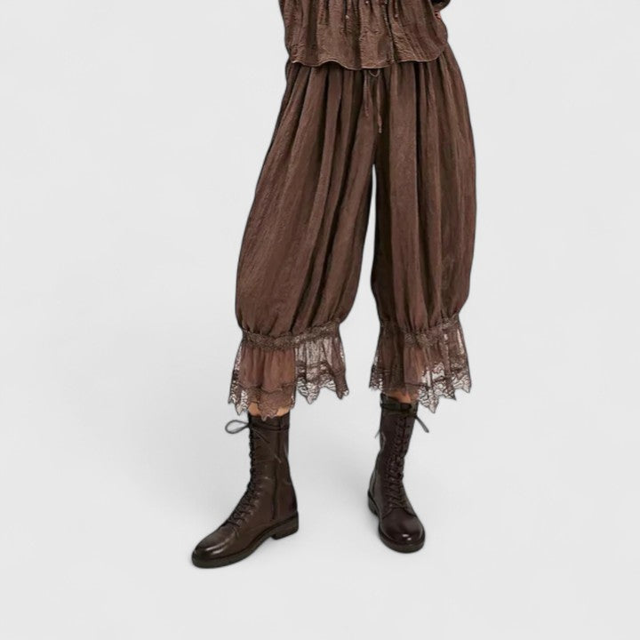 Lavisa - Comfortable Patchwork Wide Leg Trousers for Women