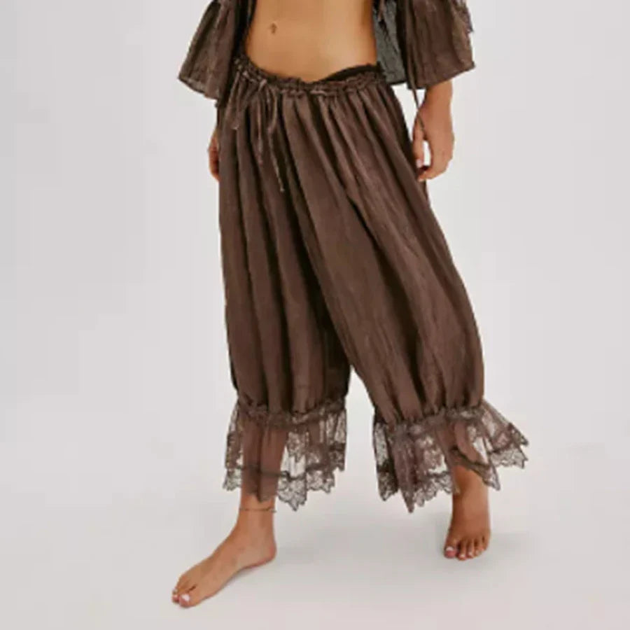 Lavisa - Vintage Lace Cuff Lantern Pants