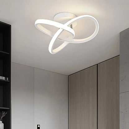 Lavisa Nordic Infinity Ceiling Lamp with geometric aluminum frame - White