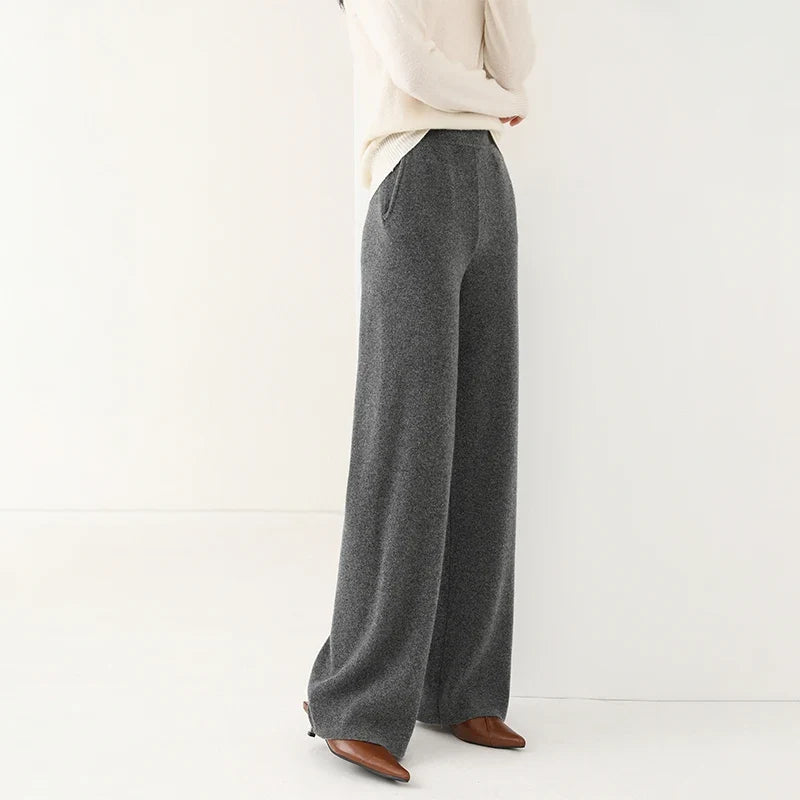 Lavisa - Wide Leg Merino Wool Lounge Sweatpants