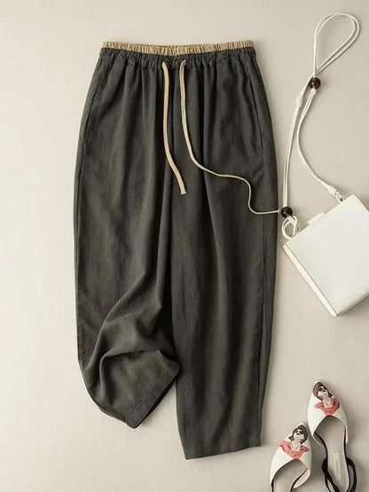 Lavisa - Chambray Linen Tapered Pants