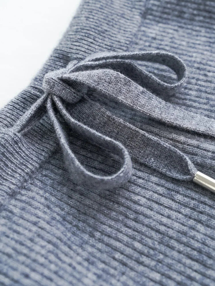 Lavisa - High Waisted Knitted Wide Leg Pants