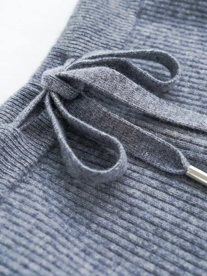 Lavisa - High Waisted Knitted Wide Leg Pants