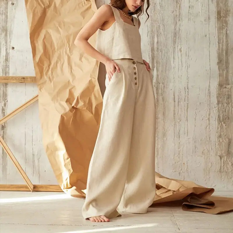 Lavisa - Everyday Cotton Wide-Leg Pants