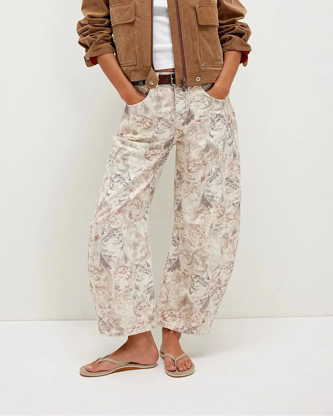Lavisa - Florence Floral Tapestry Wide Leg Jeans