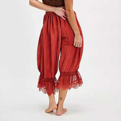 Lavisa - Vintage Lace Cuff Lantern Pants