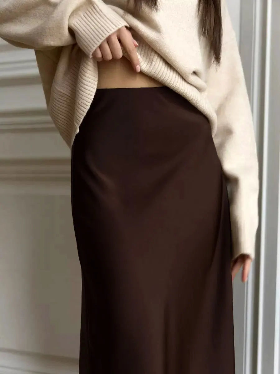 Lavisa - Satin Fishtail Maxi Skirt