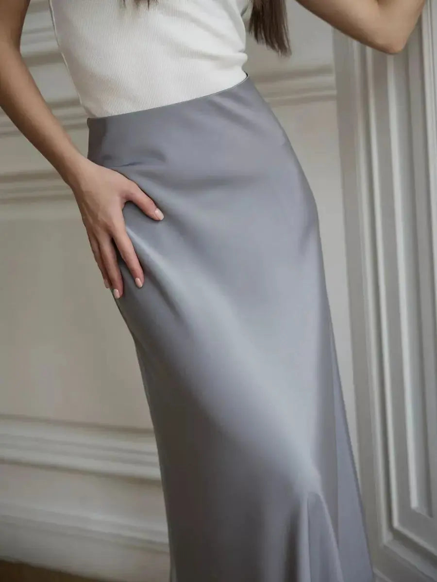Lavisa - Satin Fishtail Maxi Skirt