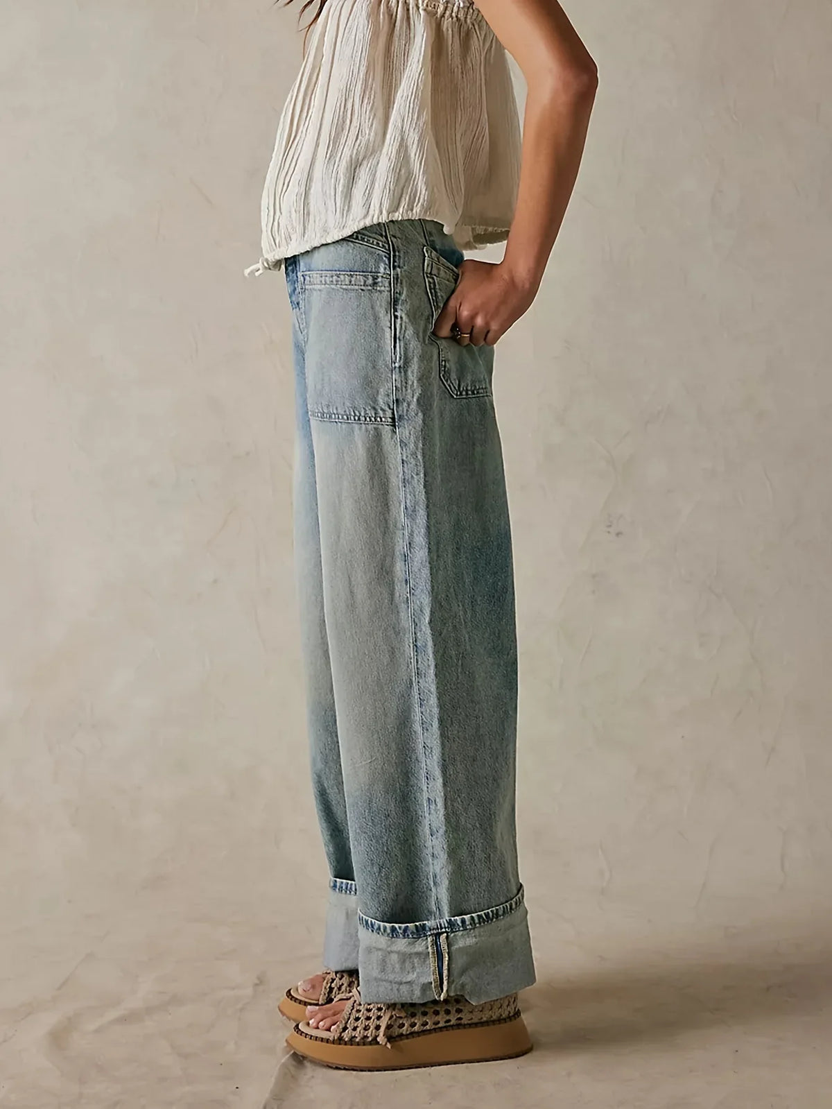 Lavisa - Candace High Waist Wide Leg Jeans