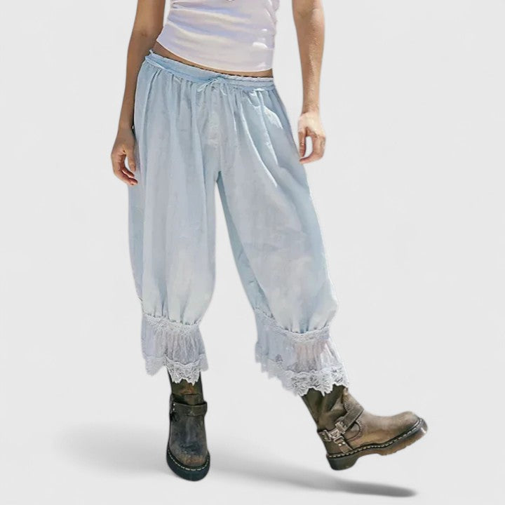 Lavisa - Comfortable Patchwork Wide Leg Trousers for Women