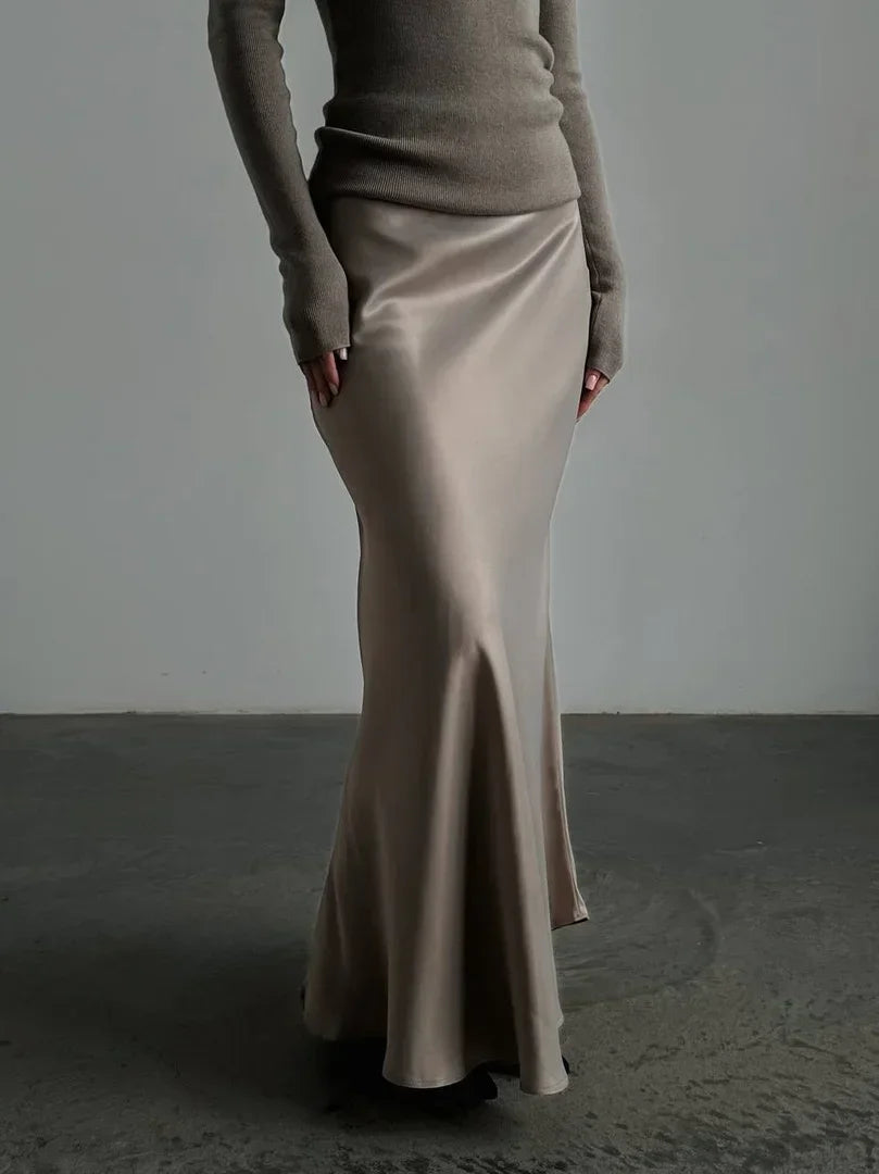 Lavisa - Satin Fishtail Maxi Skirt