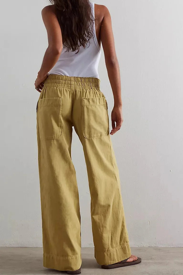 Lavisa - Relaxed High Waisted Loose Fit Wide Leg Jeans