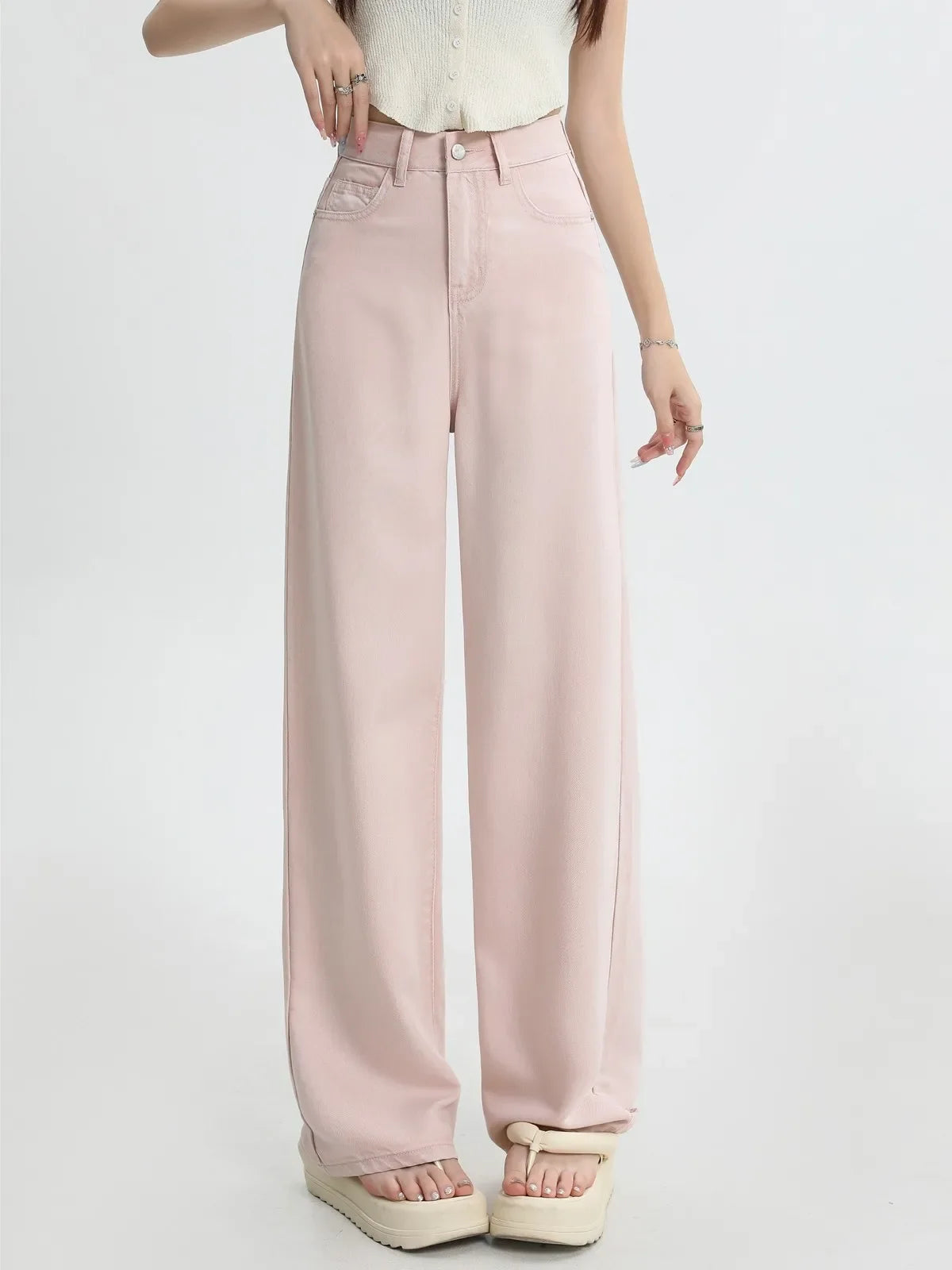 Lavisa - High Waisted Loose Fit Denim Jeans
