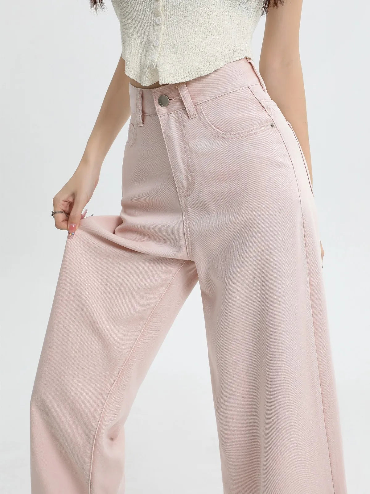 Lavisa - High Waisted Loose Fit Denim Jeans