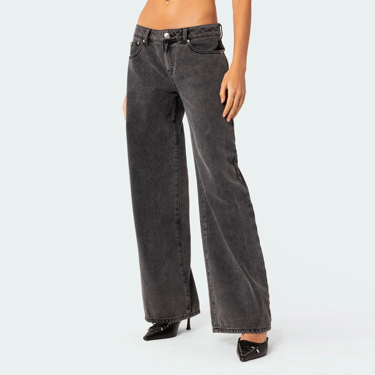 Lavisa - High Waisted Straight Leg Jeans
