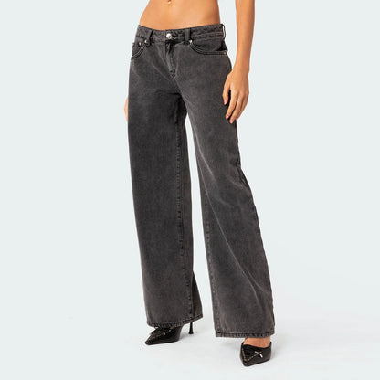 Lavisa - High Waisted Straight Leg Jeans