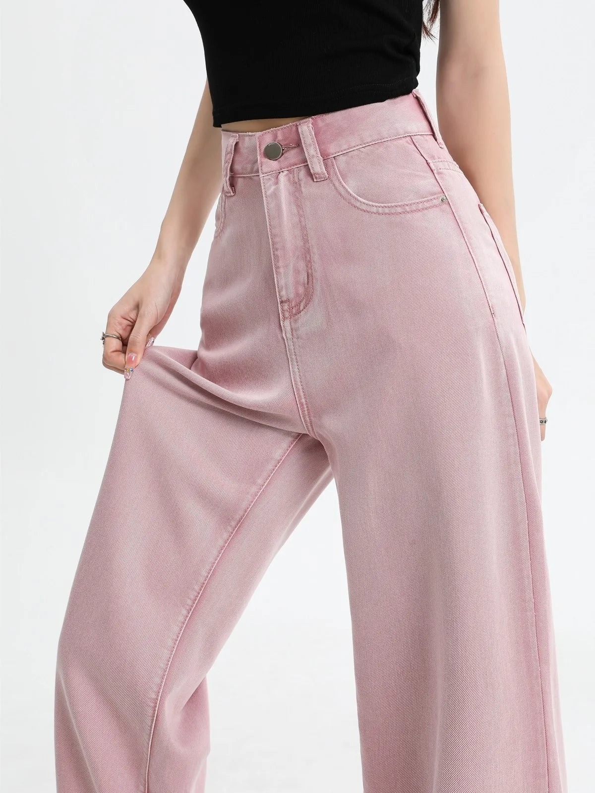 Lavisa - High Waisted Loose Fit Denim Jeans