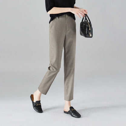 Lavisa - Slim Fit High-Waist Ankle Trousers