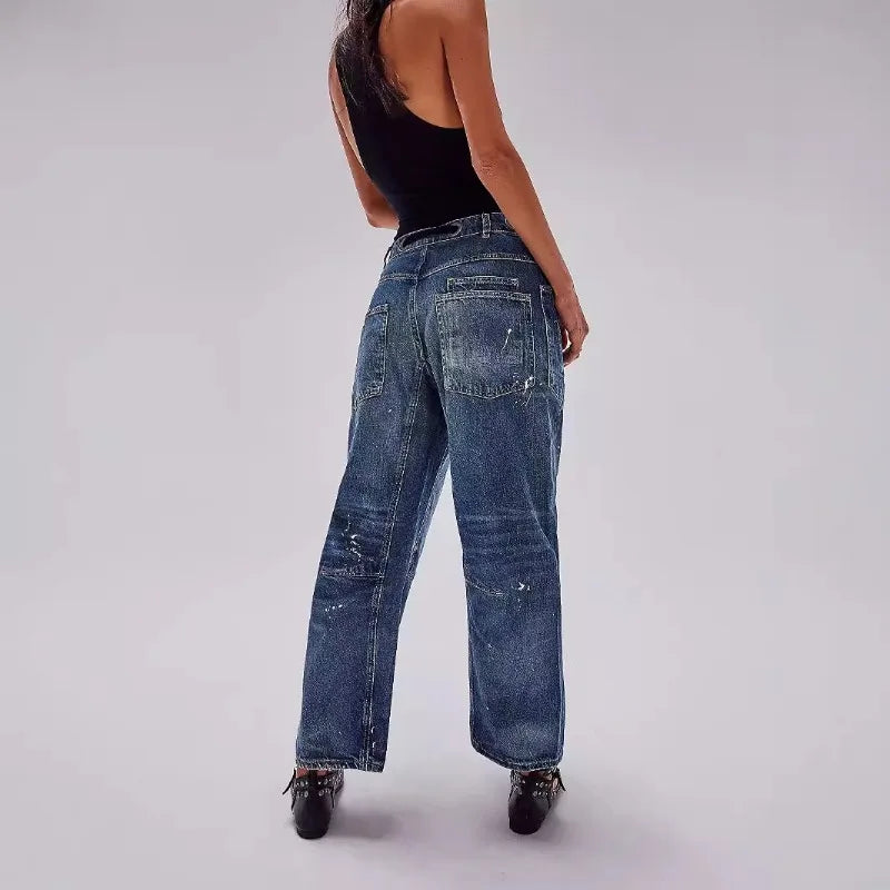 Lavisa - Relaxed Drawstring Cotton Utility Jeans