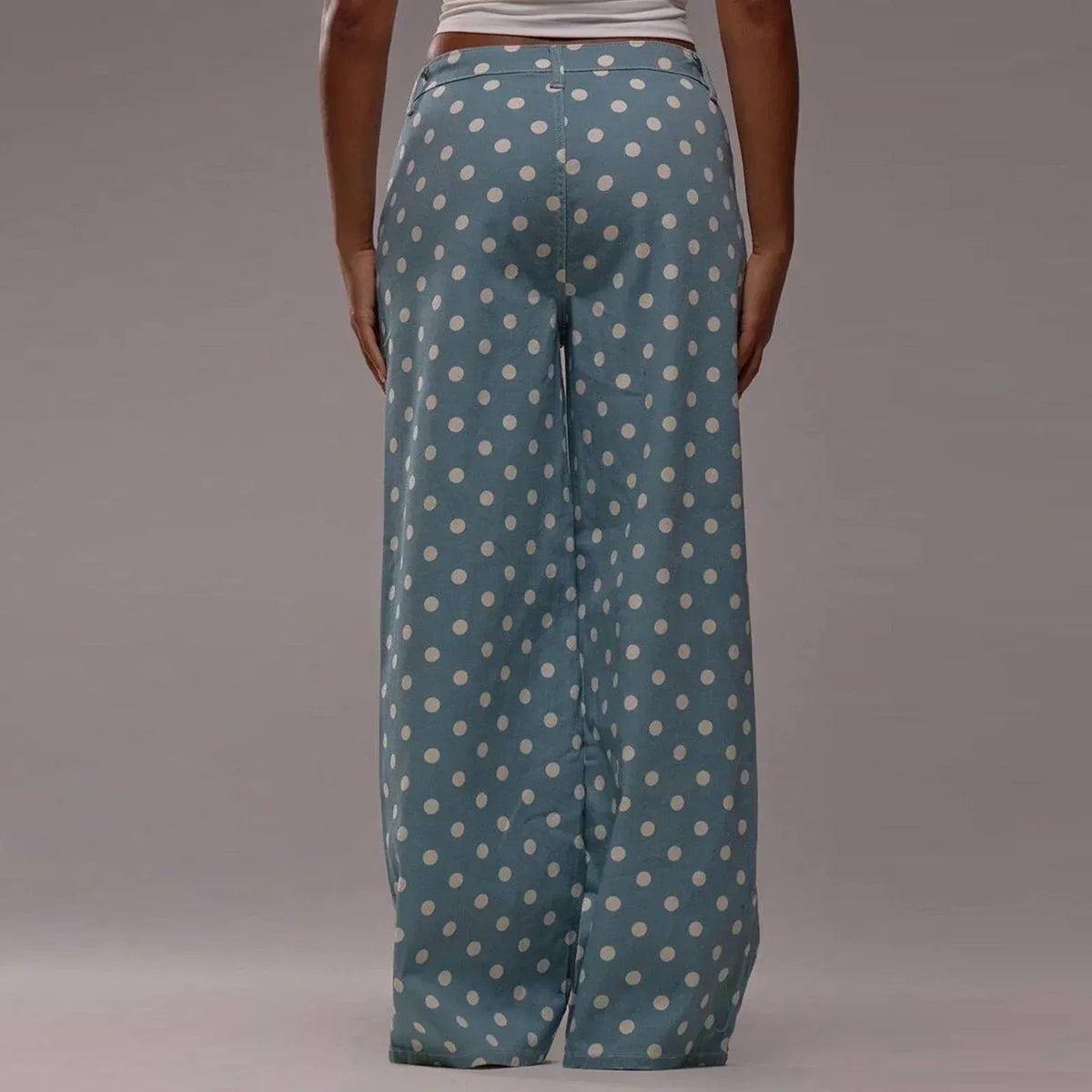 Lavisa - Polka Dot High Waisted Wide Leg Trousers