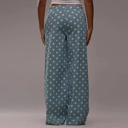 Lavisa - Polka Dot High Waisted Wide Leg Trousers