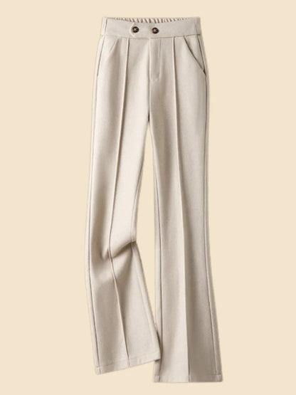Lavisa - Arden Wool Blend Flare Trousers