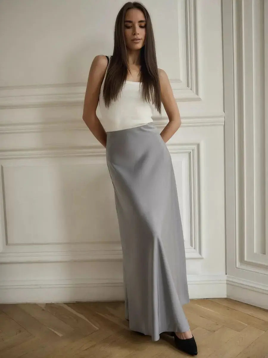 Lavisa - Satin Fishtail Maxi Skirt