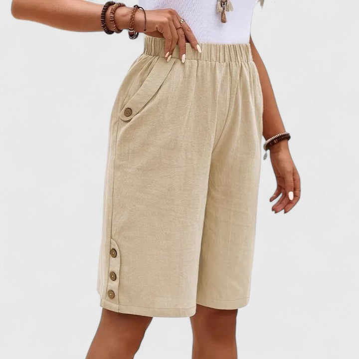 Lavisa - Comfortable High-Rise Relaxed Fit Shorts for Women