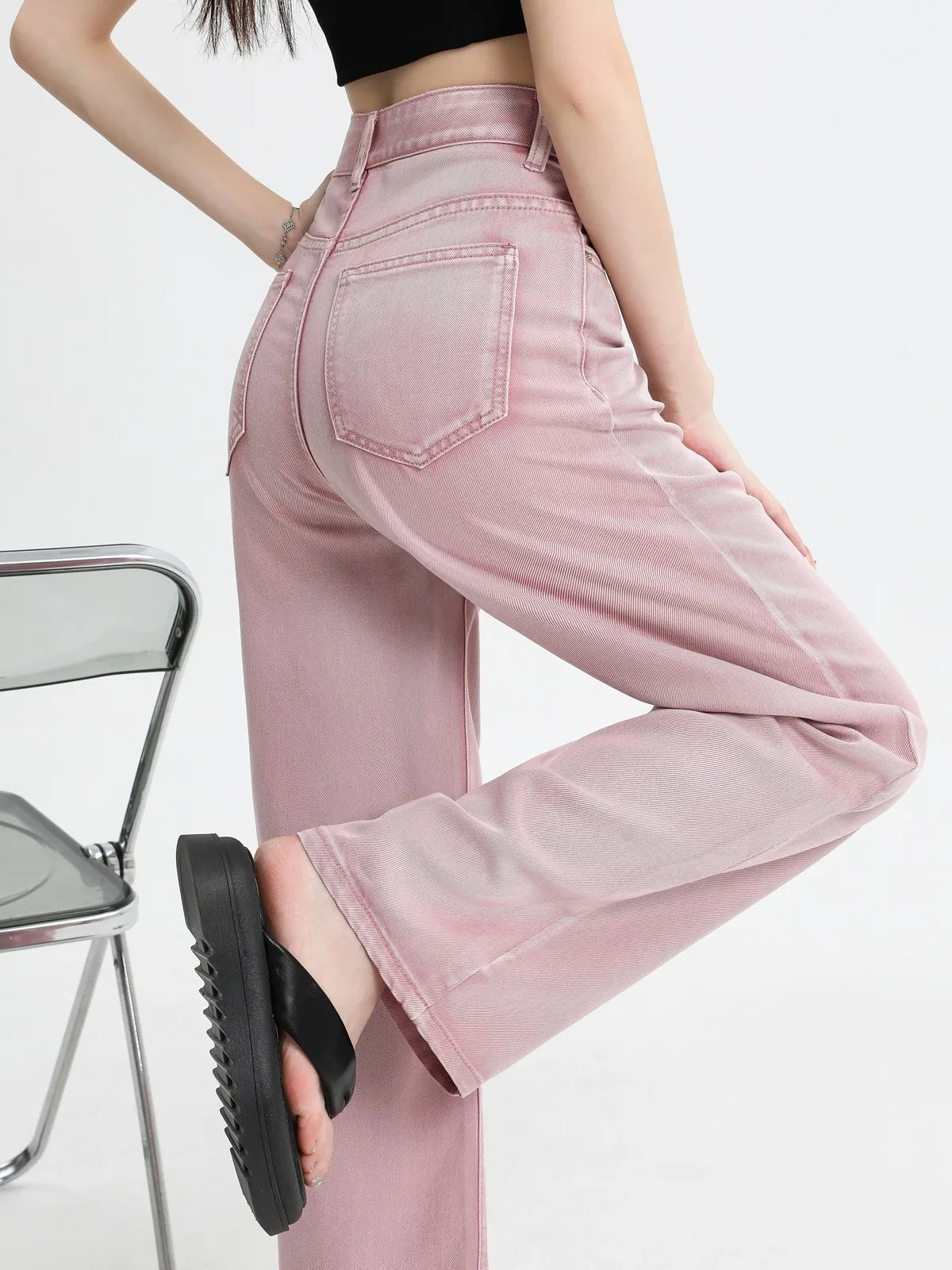 Lavisa - High Waisted Loose Fit Denim Jeans
