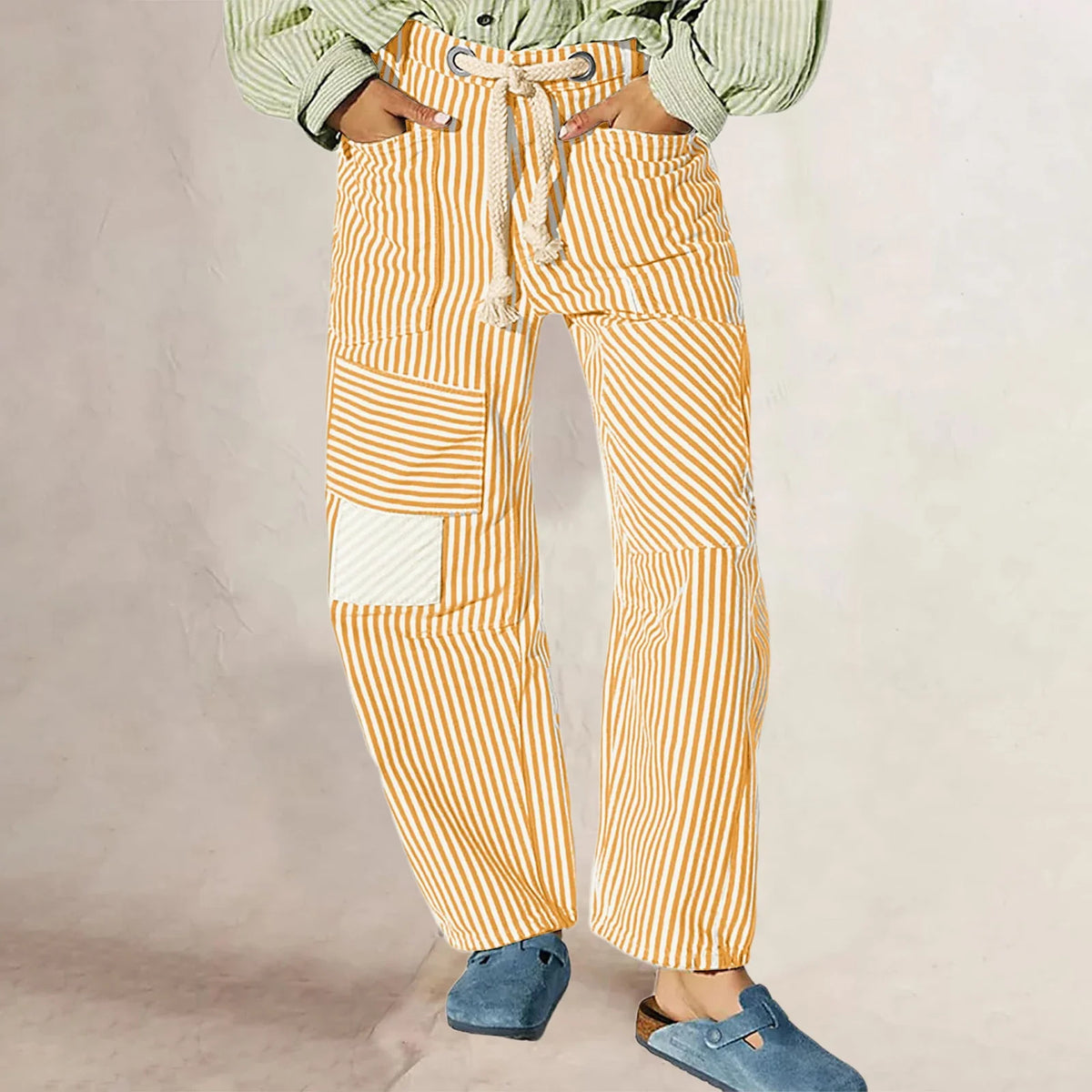 Lavisa - The Cove Striped Drawstring Pants
