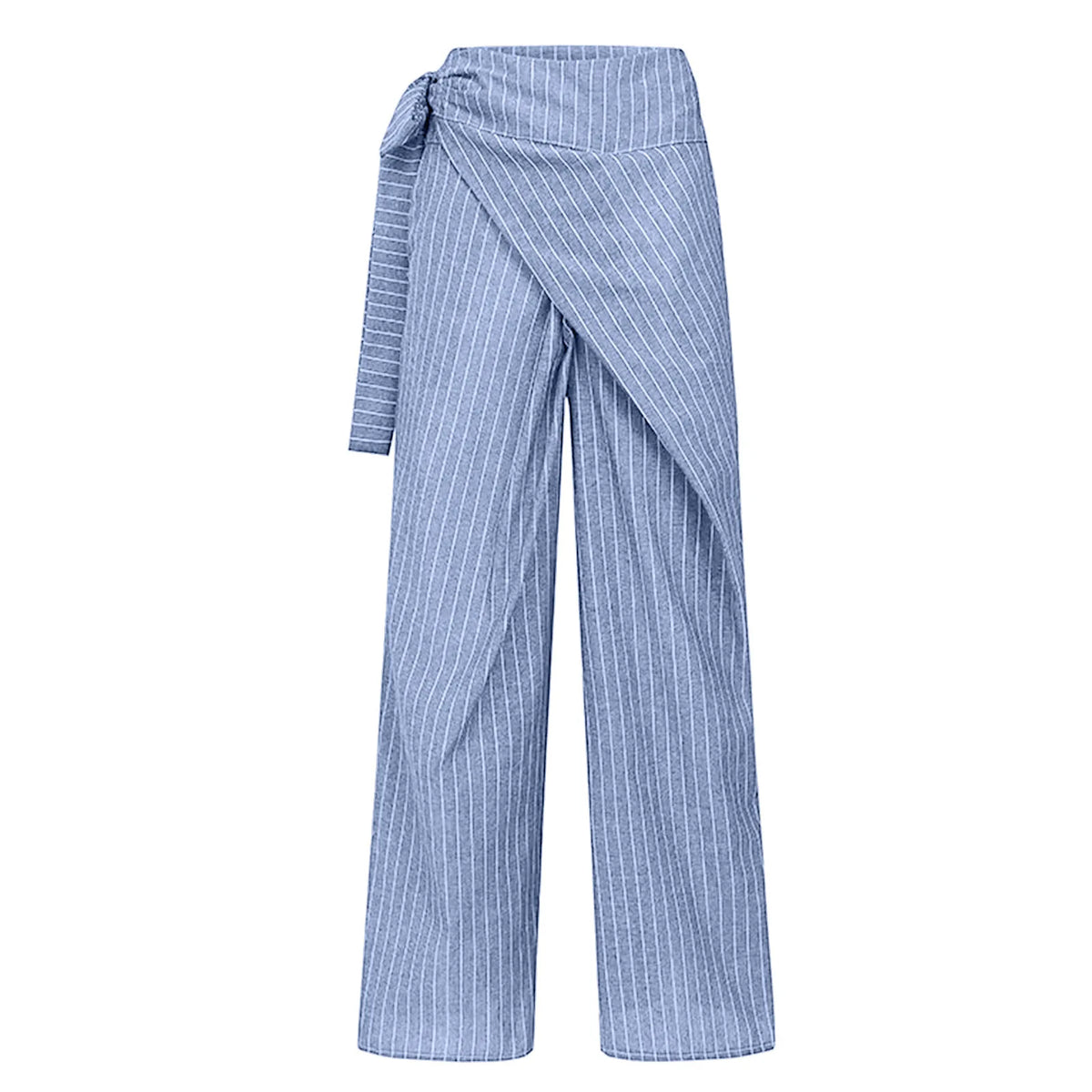 Lavisa - Everyday Wrap Front Cotton Wide Leg Pants