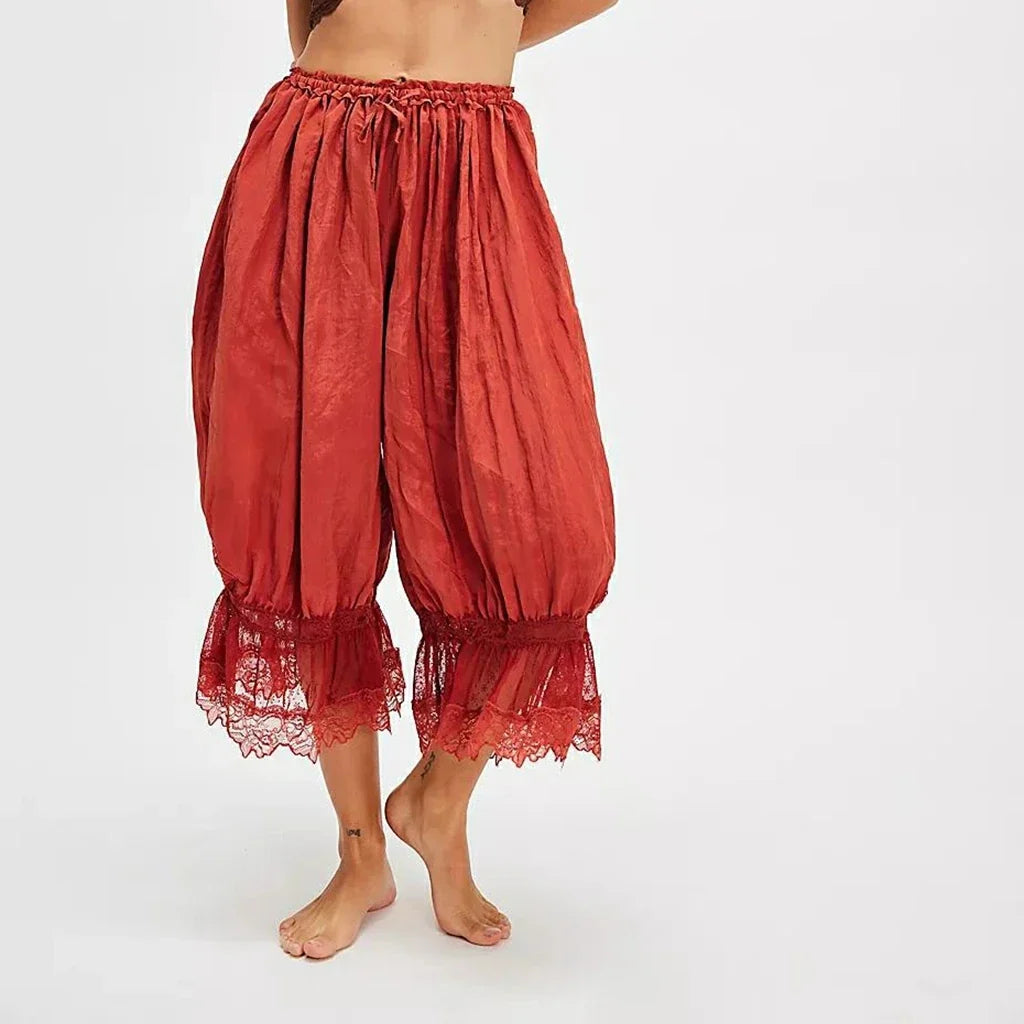 Lavisa - Vintage Lace Cuff Lantern Pants