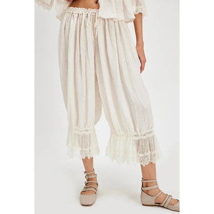 Lavisa - Vintage Lace Cuff Lantern Pants