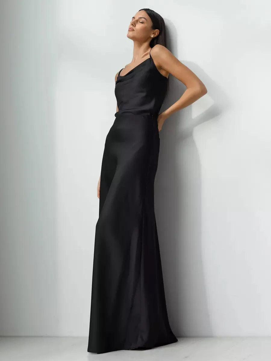Lavisa - Satin Fishtail Maxi Skirt