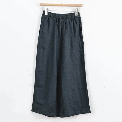 Lavisa - Cropped Wide Leg Linen Pants