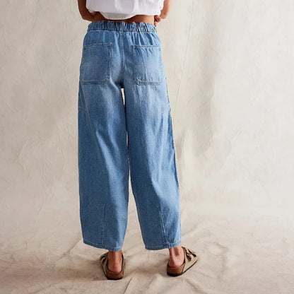 Lavisa - Relaxed Pull-On Cotton Denim Jeans