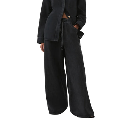 Lavisa - Monaco Drawstring Wide Leg Denim Jeans